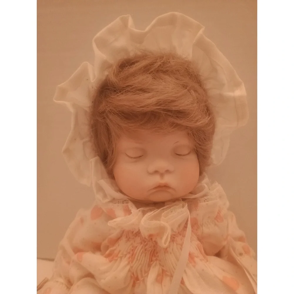 Vintage Ruth's Playmates Sleeping Doll Soft Bodied Porcelain Head & Hands 12
